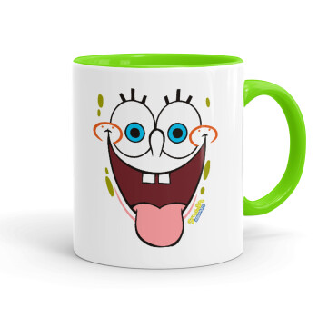 SpongeBob SquarePants smile, Mug colored light green, ceramic, 330ml