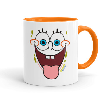 SpongeBob SquarePants smile, Mug colored orange, ceramic, 330ml
