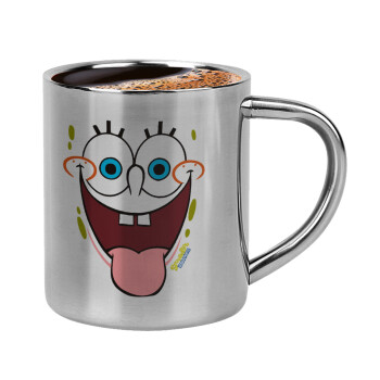 SpongeBob SquarePants smile, Double-wall metal cup for espresso (220ml)