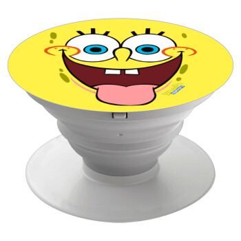 SpongeBob SquarePants smile, Phone Holders Stand  White Hand-held Mobile Phone Holder