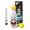 Tennis ball Metal mug thermos White, double wall, 550ml