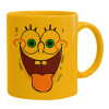 Ceramic coffee mug yellow, 330ml