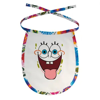 Μπομπ Σφουγγαράκης χαμόγελο, Σαλιάρα μωρού αλέκιαστη με κορδόνι Χρωματιστή