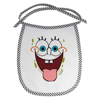 Μπομπ Σφουγγαράκης χαμόγελο, Σαλιάρα μωρού αλέκιαστη με κορδόνι Μαύρη