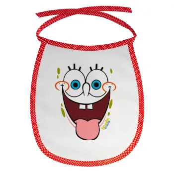 SpongeBob SquarePants smile, Σαλιάρα μωρού αλέκιαστη με κορδόνι Κόκκινη