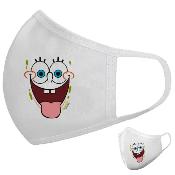 Μπομπ Σφουγγαράκης χαμόγελο, Μάσκα υφασμάτινη υψηλής άνεσης παιδική (Δώρο πλαστική θήκη)