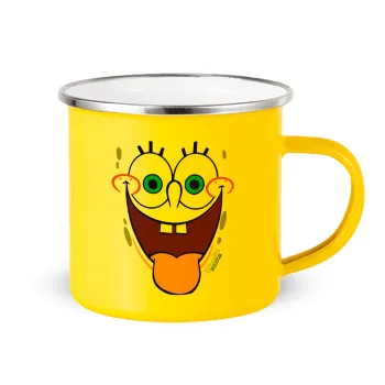 SpongeBob SquarePants smile, Yellow Enamel Metallic Cup 360ml