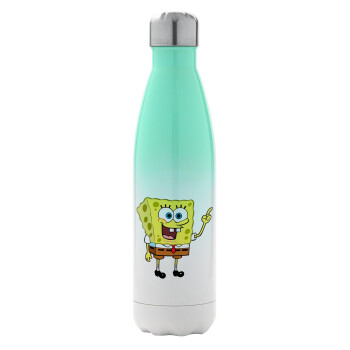 SpongeBob SquarePants character, Metal mug thermos Green/White (Stainless steel), double wall, 500ml
