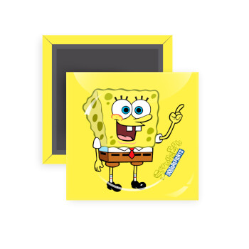 SpongeBob SquarePants character, Μαγνητάκι ψυγείου τετράγωνο διάστασης 5x5cm