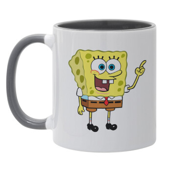 SpongeBob SquarePants character, Mug colored grey, ceramic, 330ml
