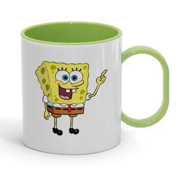 SpongeBob SquarePants character, Κούπα (πλαστική) (BPA-FREE) Polymer Πράσινη για παιδιά, 330ml