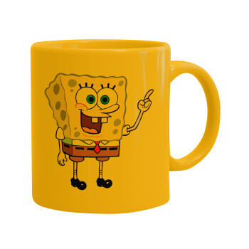 SpongeBob SquarePants character, Ceramic coffee mug yellow, 330ml (1pcs)
