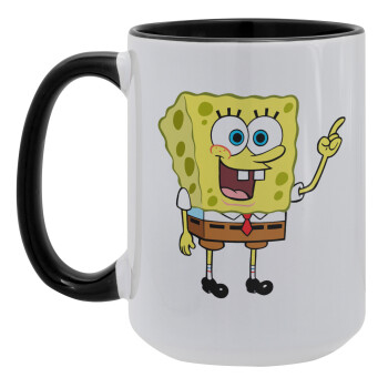 SpongeBob SquarePants character, Κούπα Mega 15oz, κεραμική Μαύρη, 450ml