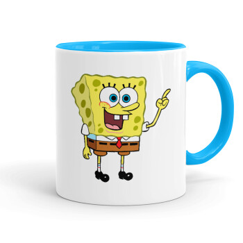 SpongeBob SquarePants character, Mug colored light blue, ceramic, 330ml