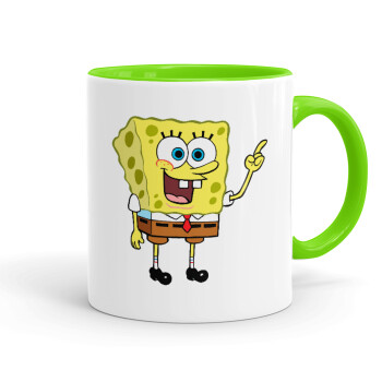 SpongeBob SquarePants character, Mug colored light green, ceramic, 330ml