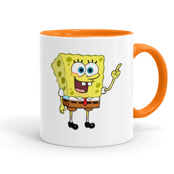 SpongeBob SquarePants character, Mug colored orange, ceramic, 330ml