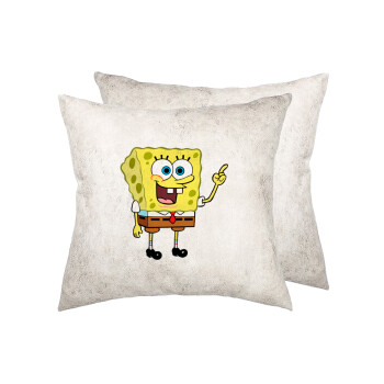 SpongeBob SquarePants character, Μαξιλάρι καναπέ Δερματίνη Γκρι 40x40cm με γέμισμα
