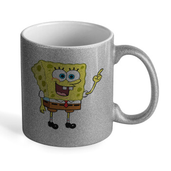 SpongeBob SquarePants character, Κούπα Ασημένια Glitter που γυαλίζει, κεραμική, 330ml