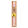 Easter Set, wooden keychain & scented flat Easter candle (30cm) (PINK)