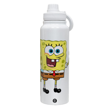 Μπομπ Σφουγγαράκης character, Θερμός 1L Ανοξείδωτο με Βάση Κινητού & Διπλά Τοιχώματα