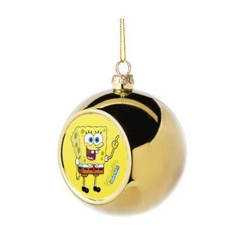 SpongeBob SquarePants character, Χριστουγεννιάτικη μπάλα δένδρου Χρυσή 8cm