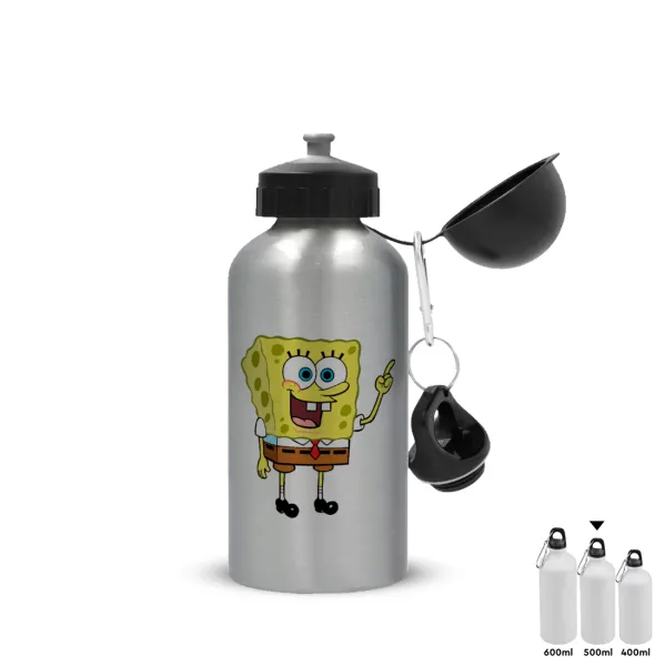 SpongeBob SquarePants character — Metallic water jug, Silver, aluminum 500ml