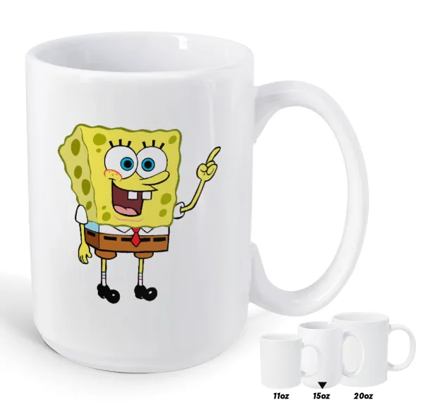 SpongeBob SquarePants character — Mega mug, ceramic, 450ml