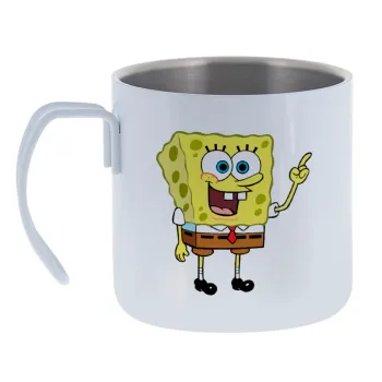 Μπομπ Σφουγγαράκης character — Κούπα Ανοξείδωτη διπλού τοιχώματος 400ml