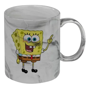 Μπομπ Σφουγγαράκης character, Κούπα κεραμική, marble style (μάρμαρο), 330ml