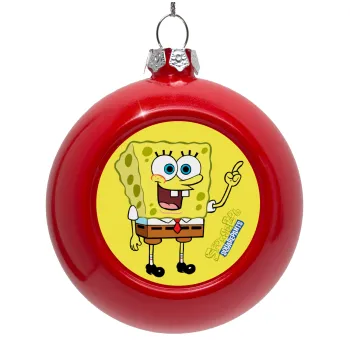 SpongeBob SquarePants character, Red Christmas tree ornament bauble 8cm