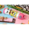 Easter candle, Childrens hot water bottle, stainless steel, with safety straw, PINK (500ml)