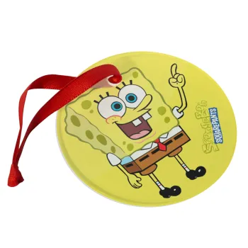 SpongeBob SquarePants character, Christmas ornament glass 9cm