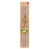 Πασχαλινή Λαμπάδα με ξύλινο μπρελόκ & κερί αρωματικό πλακέ (30cm) (ΓΚΡΙ)