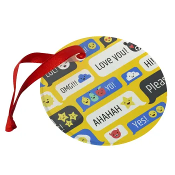 Emoji's text messages, Στολίδι Χριστουγεννιάτικο στολίδι γυάλινο 9cm