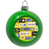 Green Christmas tree ornament bauble 8cm