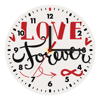 Love forever ∞, Wooden wall clock (20cm)