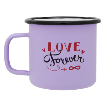 Love forever ∞, Κούπα Μεταλλική εμαγιέ ΜΑΤ Light Pastel Purple 360ml