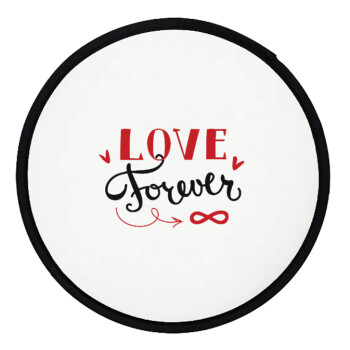 Love forever ∞, Βεντάλια υφασμάτινη αναδιπλούμενη με θήκη (20cm)