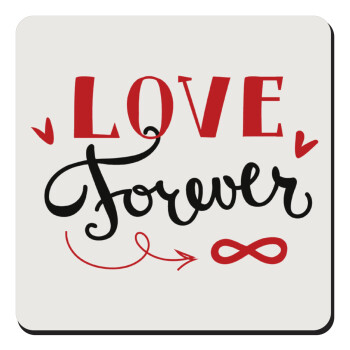 Love forever ∞, Τετράγωνο μαγνητάκι ξύλινο 9x9cm