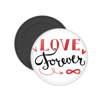 Love forever ∞, Μαγνητάκι ψυγείου στρογγυλό διάστασης 5cm