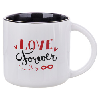 Love forever ∞, Κούπα κεραμική 400ml Λευκή/Μαύρη