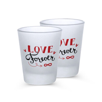 Love forever ∞, Σφηνοπότηρα γυάλινα 45ml του πάγου (2 τεμάχια)