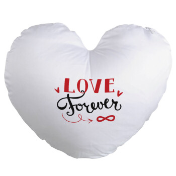 Love forever ∞, Μαξιλάρι καναπέ καρδιά 40x40cm περιέχεται το  γέμισμα