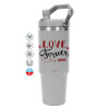 GREY color, 890ml (30oz) stainless Steel Tumbler with Handle