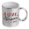 Mug ceramic, silver mirror, 330ml