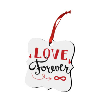 Love forever ∞, Christmas ornament polygon wooden 7.5cm