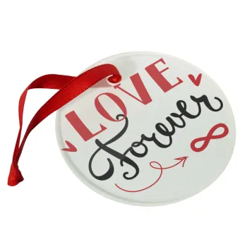Love forever ∞, Christmas ornament glass 9cm