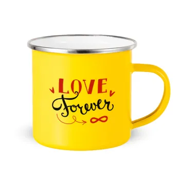 Love forever ∞, Yellow Enamel Metallic Cup 360ml