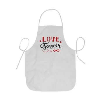 Love forever ∞, Ποδιά Σεφ ολόσωμη κοντή  Παιδική (44x62cm)