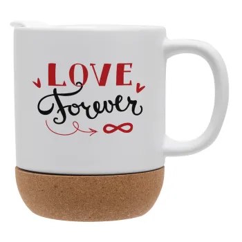 Love forever ∞, Ceramic coffee mug Cork (MAT), 330ml